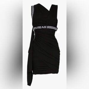 Versace One Shoulder Black Dress